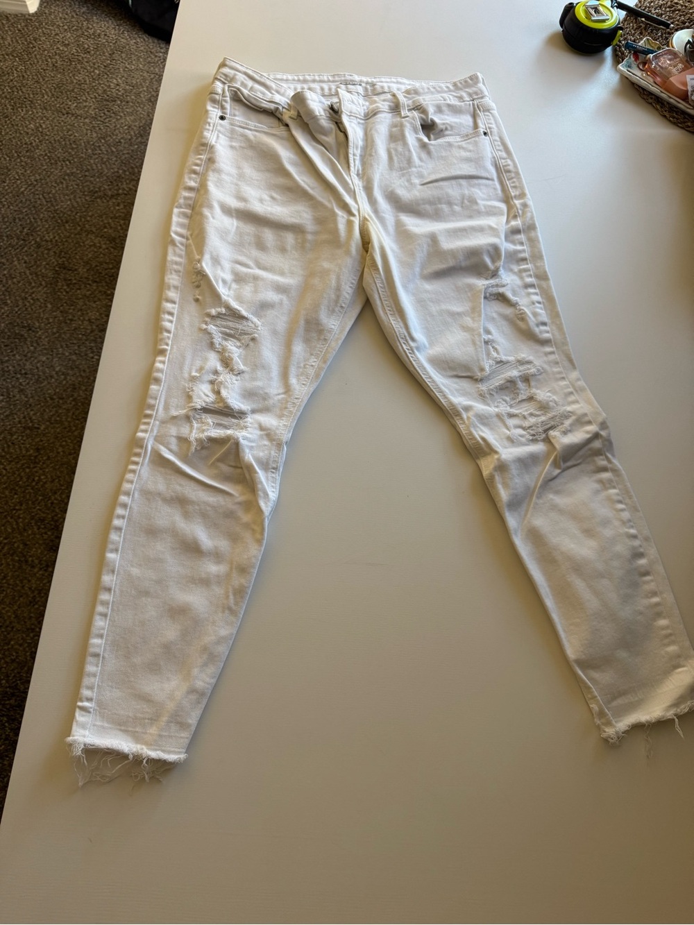 Old Navy White Rockstar Skinny Jeans